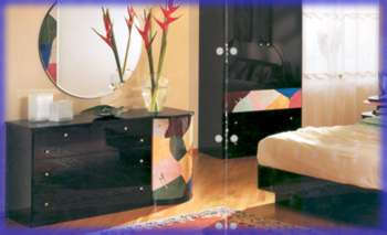 Alfiera Nero Bedroom Set